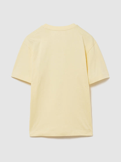Sarı Heavyweight Gap Logo Relaxed Crop T-shirt