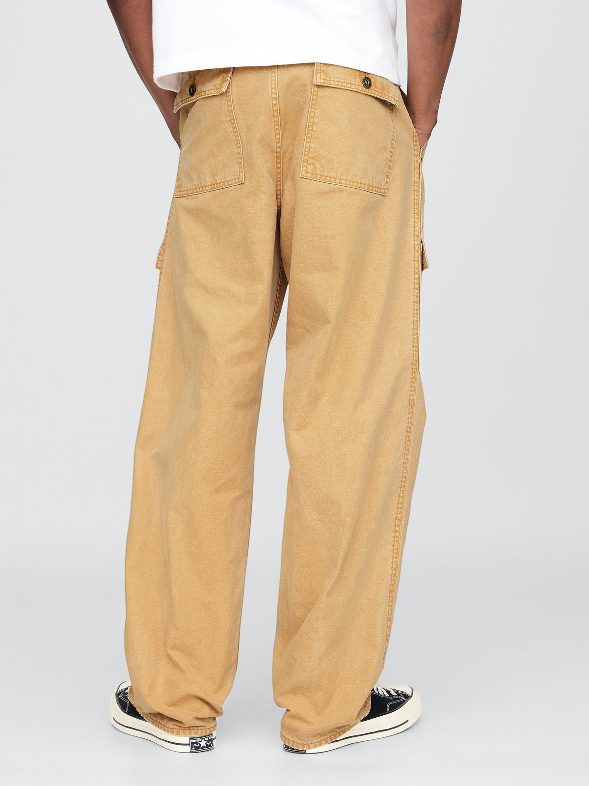 Sarı Baggy Utility Pantolon