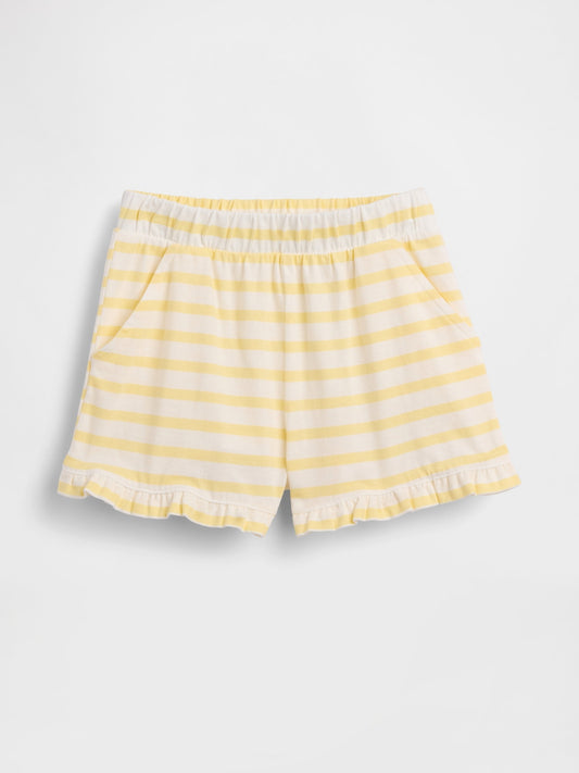 Sarı Mix & Match Pull-on Pull-on Fırfır Şort