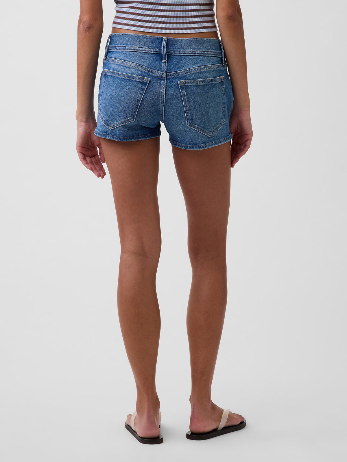 Mavi 3 Low Rise Lace-up Denim Şort