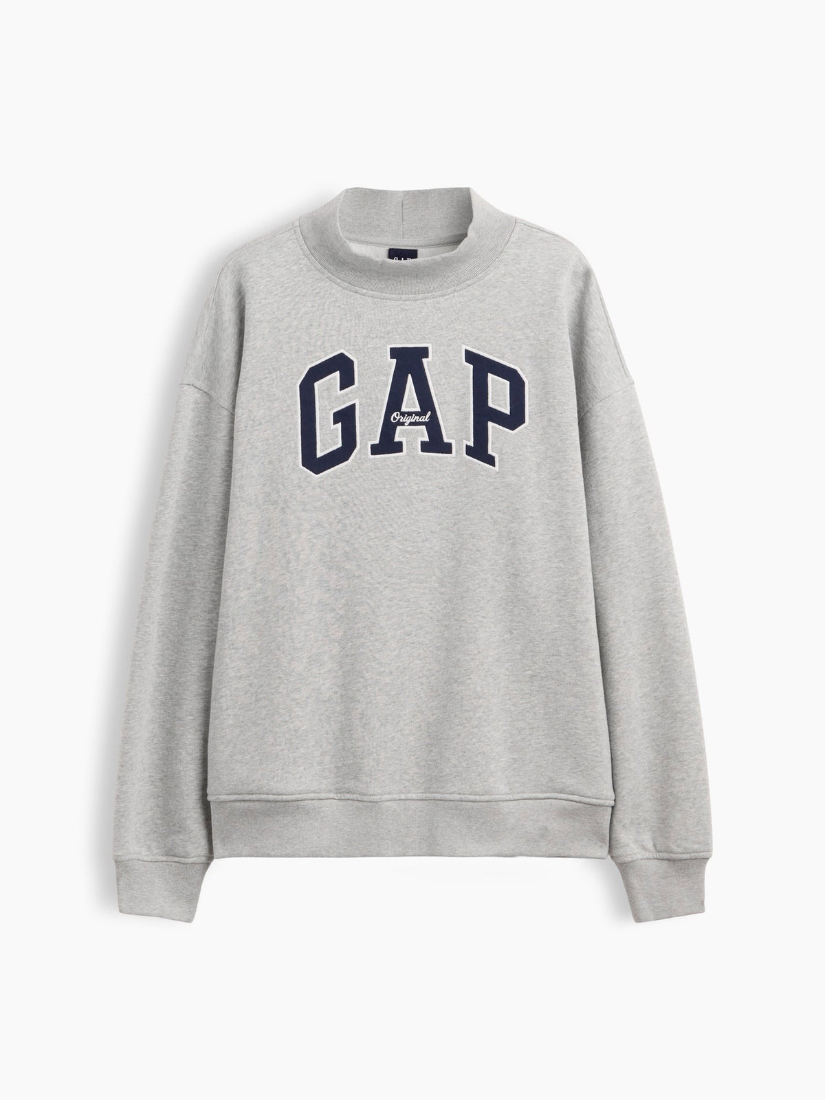 Gri Vintagesoft Oversized Mockneck Logo Sweatshirt