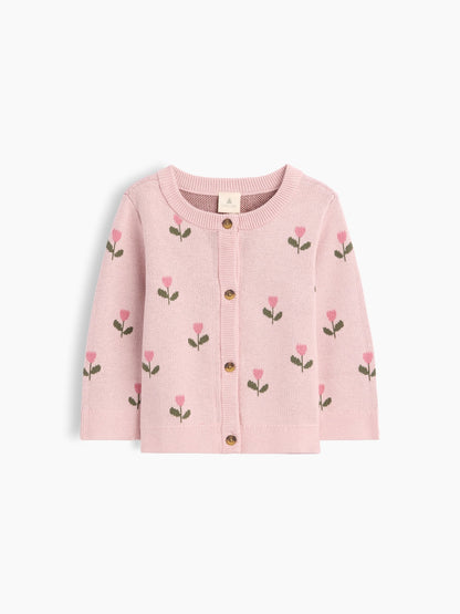 Pembe Intarsia Hırka