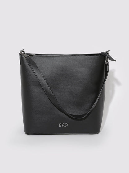 Siyah Gap Logo Omuz Çantası