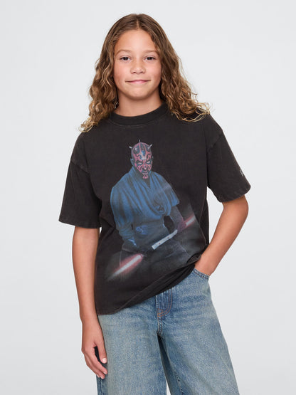 Siyah Star Wars Grafikli T-shirt