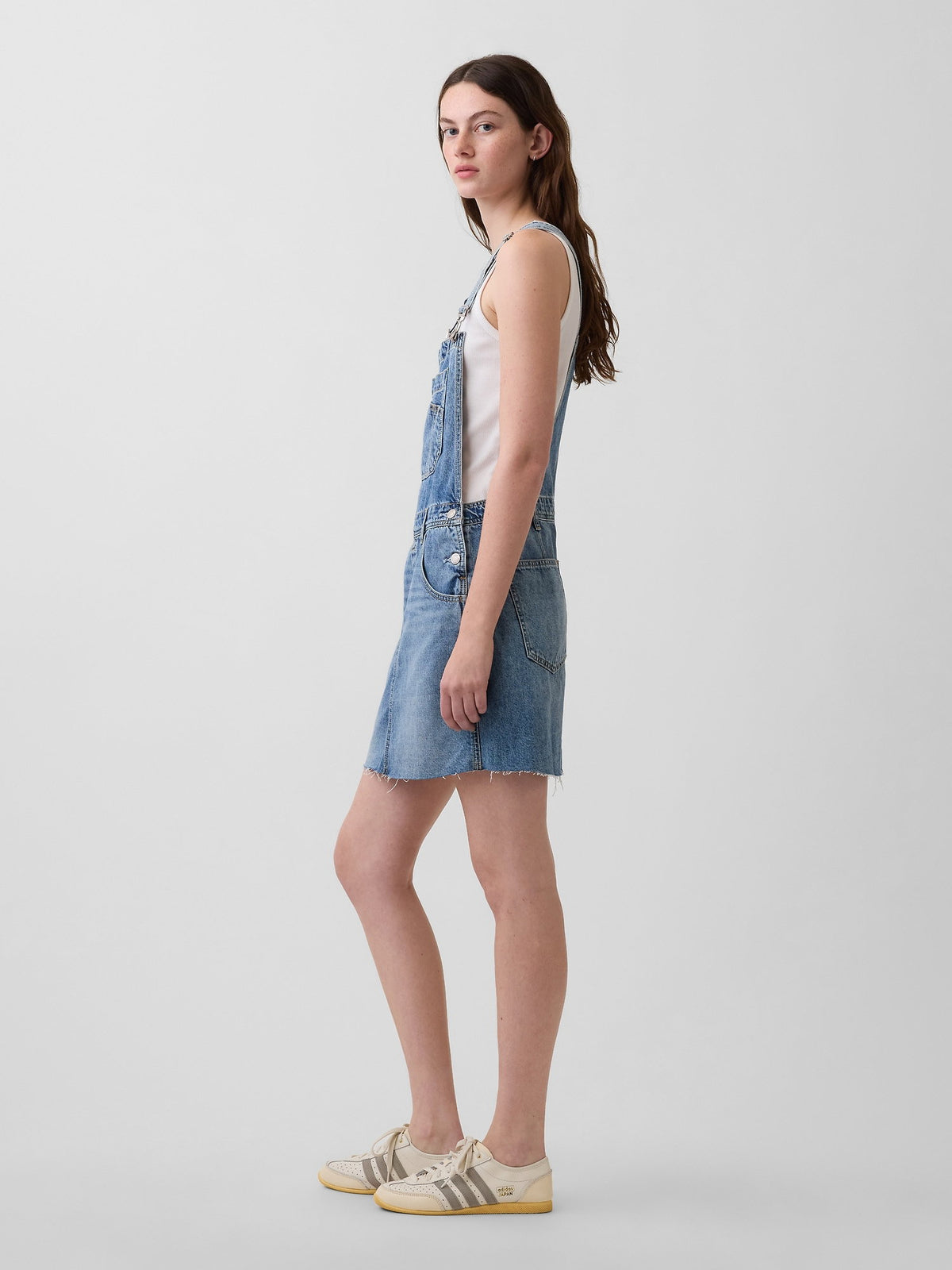 Açık Mavi Denim Mini Salopet