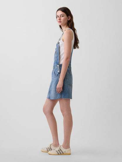 Açık Mavi Denim Mini Salopet
