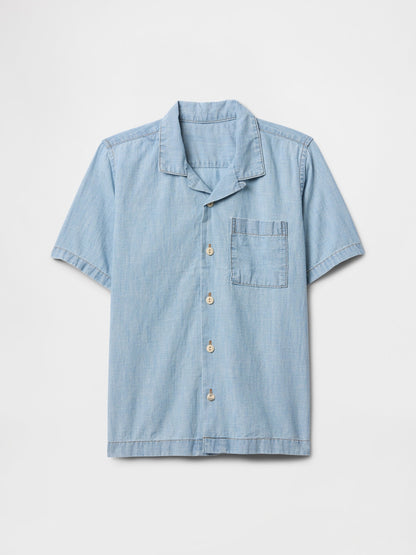 Mavi Chambray Boxy Vacay Gömlek