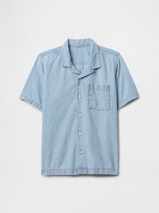 Mavi Chambray Boxy Vacay Gömlek