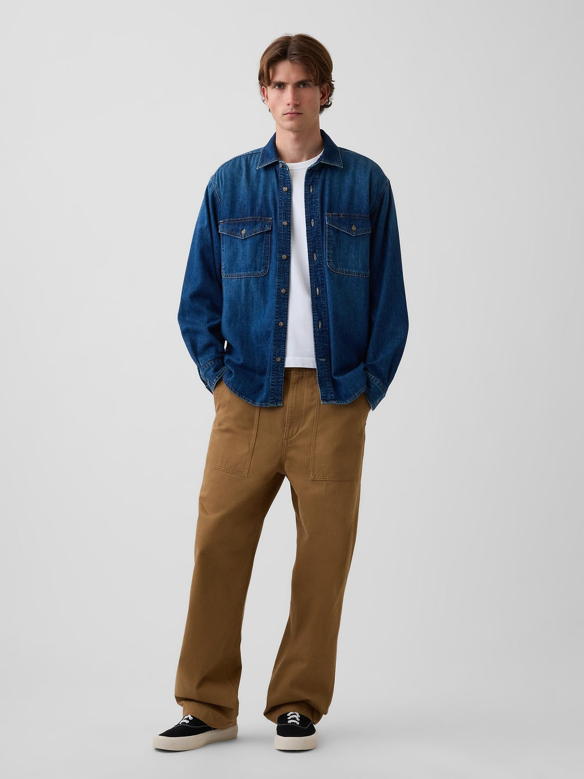 Hardal Herringbone '90s Loose Pantolon