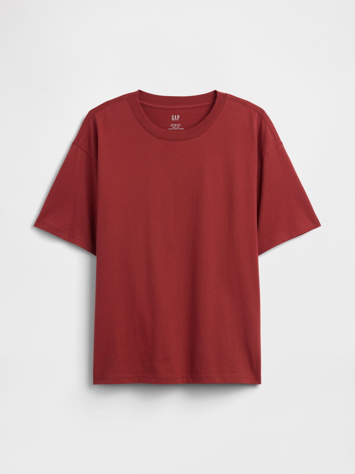 Koyu Kırmızı Vintagesoft Boxy T-shirt