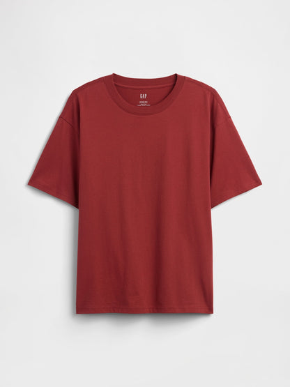 Koyu Kırmızı Vintagesoft Boxy T-shirt