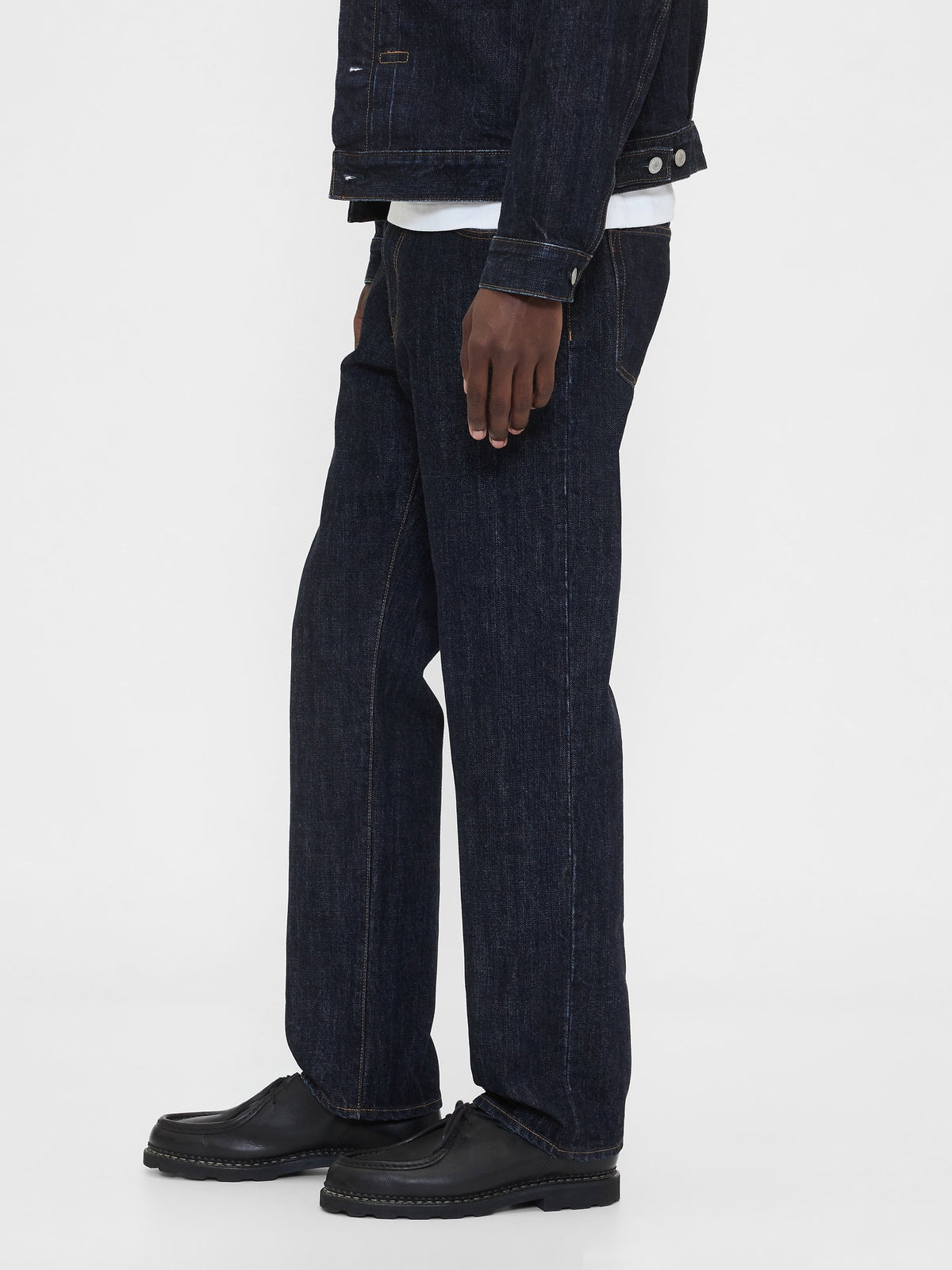 Koyu Mavi Relaxed Straight Jean Pantolon