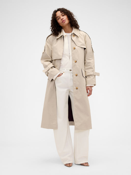 Ekru Gap × Victoria Beckham Trençkot