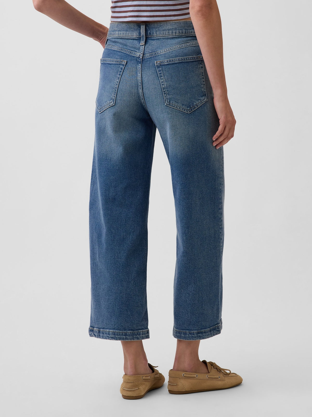 Mavi High Rise Stride Wide-leg Ankle Jean Pantolon