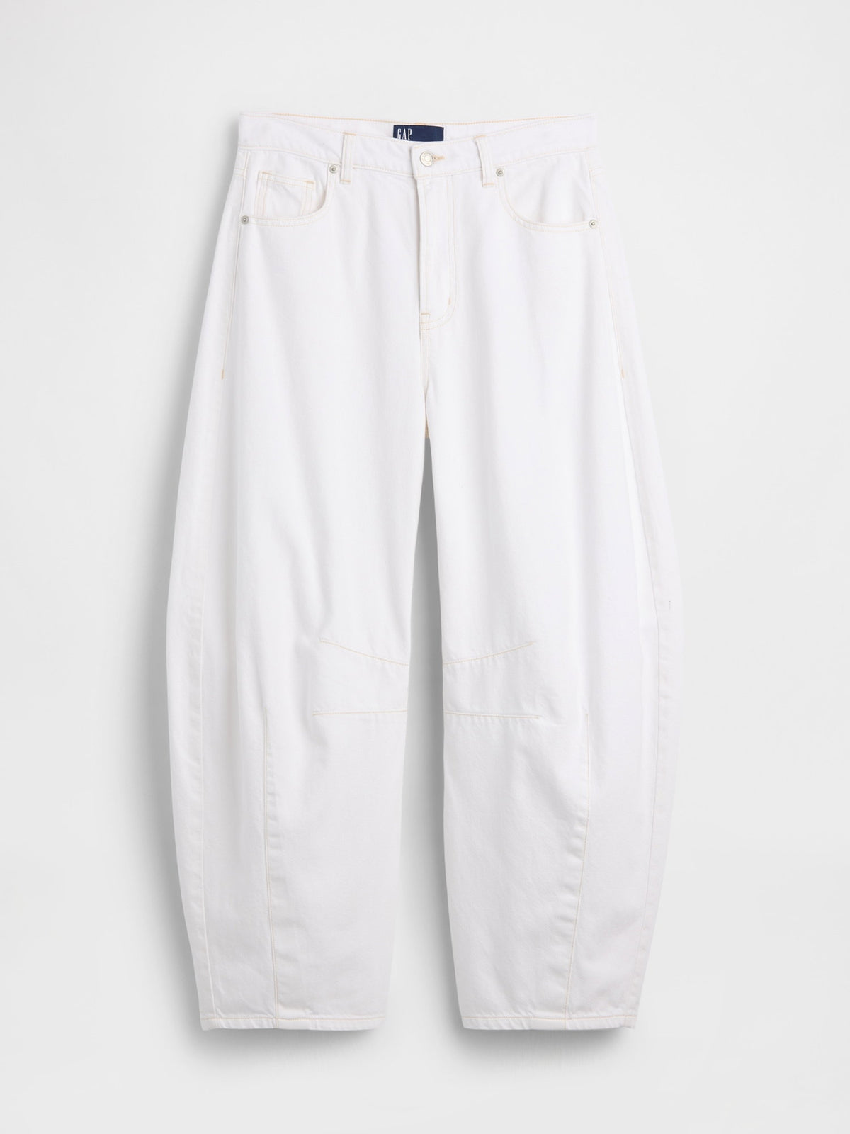 Beyaz High Rise Ultrasoft Horseshoe Jean Pantolon