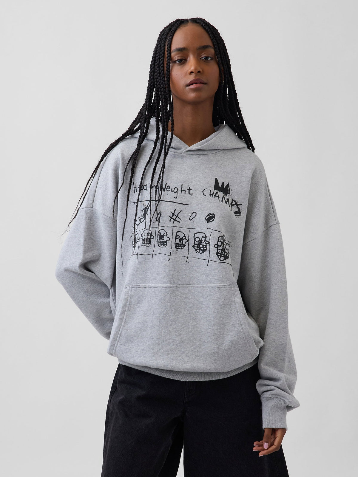 Gri Jean-michel Basquiat Heavyweight Sweatshirt