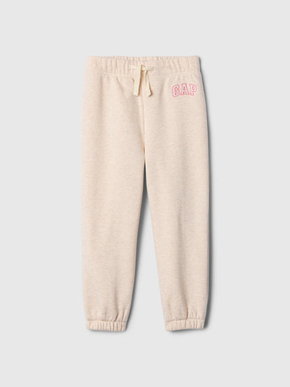 Pembe Gap Logo Kalp Desenli Pull-on Jogger Fleece Eşofman Altı