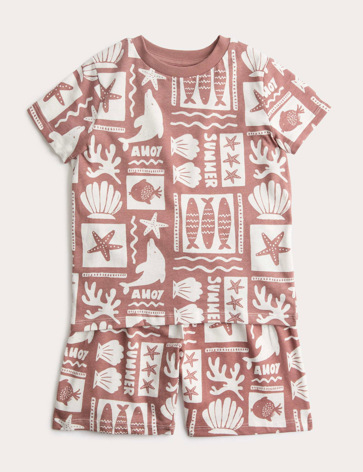 Pamuklu Desenli Pijama Takımı