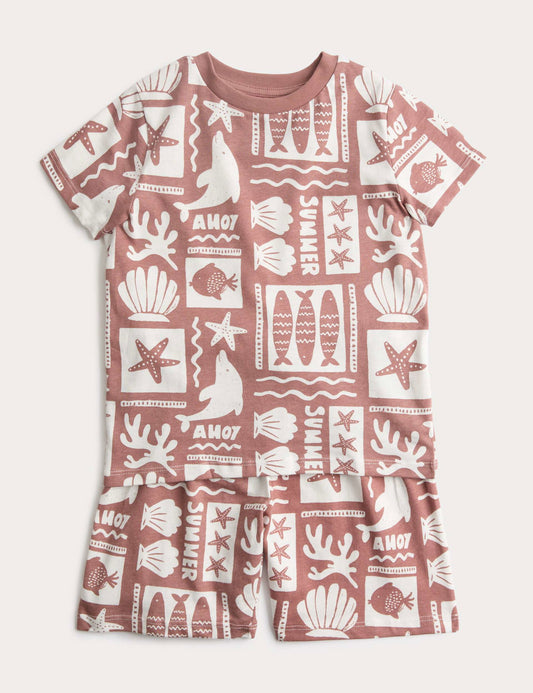 Pamuklu Desenli Pijama Takımı