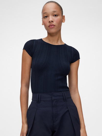 Lacivert Gapstudio Rib T-shirt