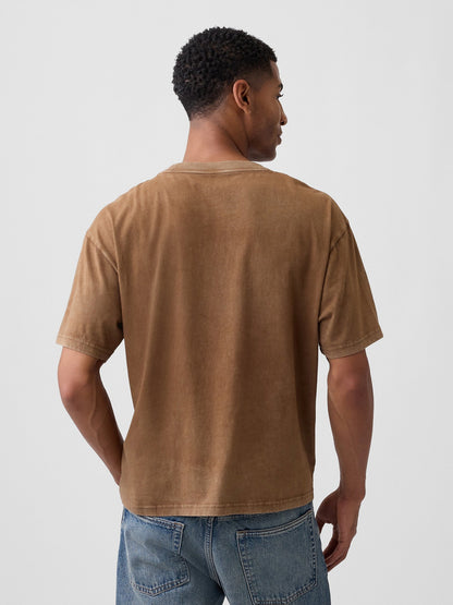 Kahverengi Everyday Soft Boxy Gap Logo T-shirt