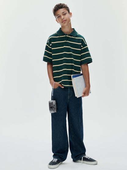 Koyu Mavi Baggy Jean Pantolon