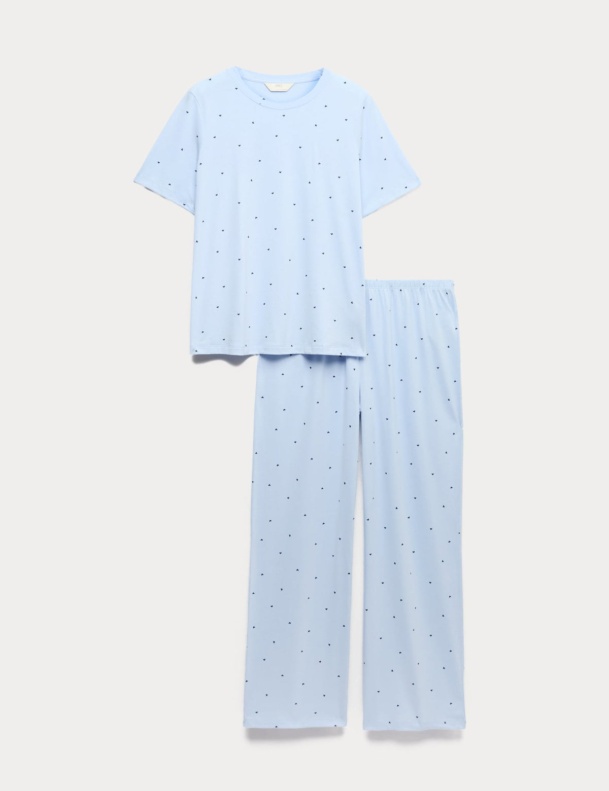 Saf Pamuklu Baskılı Pijama Takımı