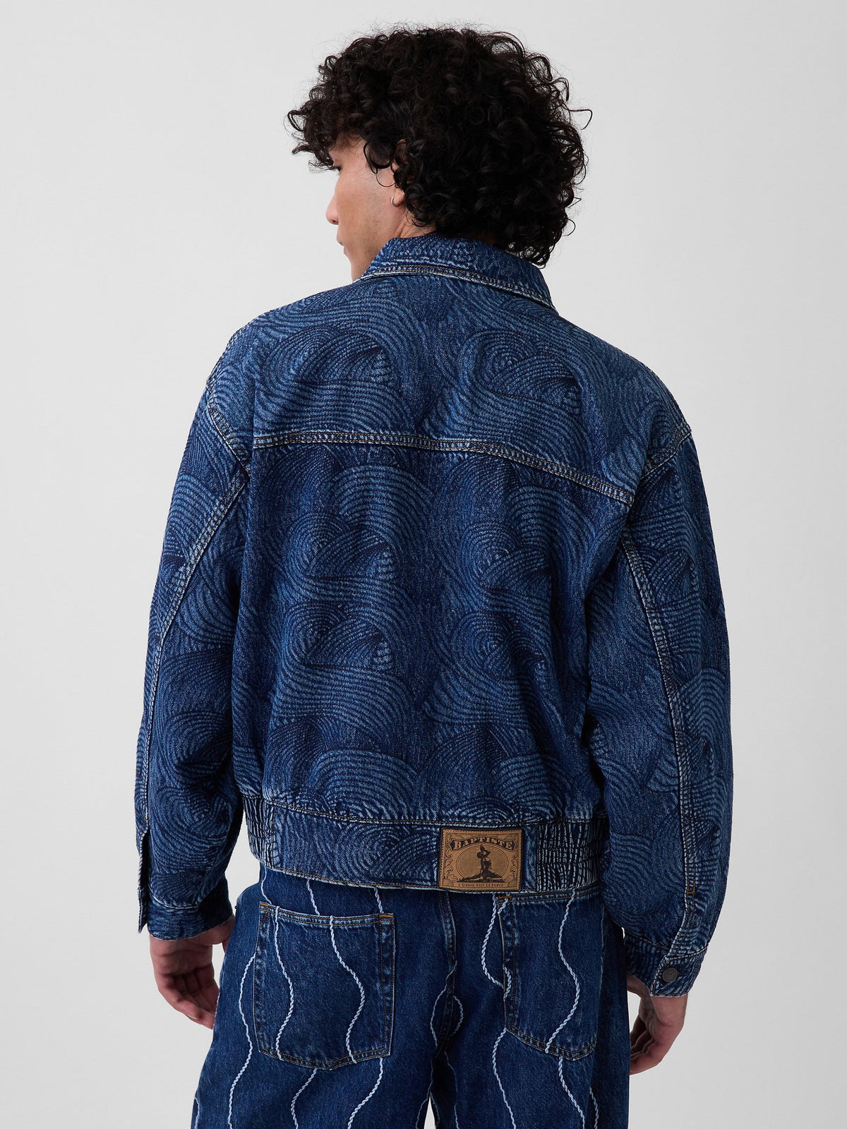 Koyu Mavi Gap × Hfr Işlemeli Denim Bomber Ceket By Daveed Baptiste