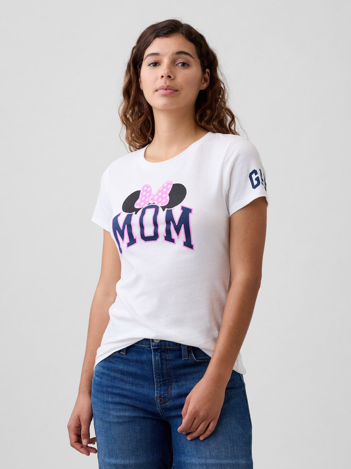 Beyaz Gap × Disney Logo T-shirt
