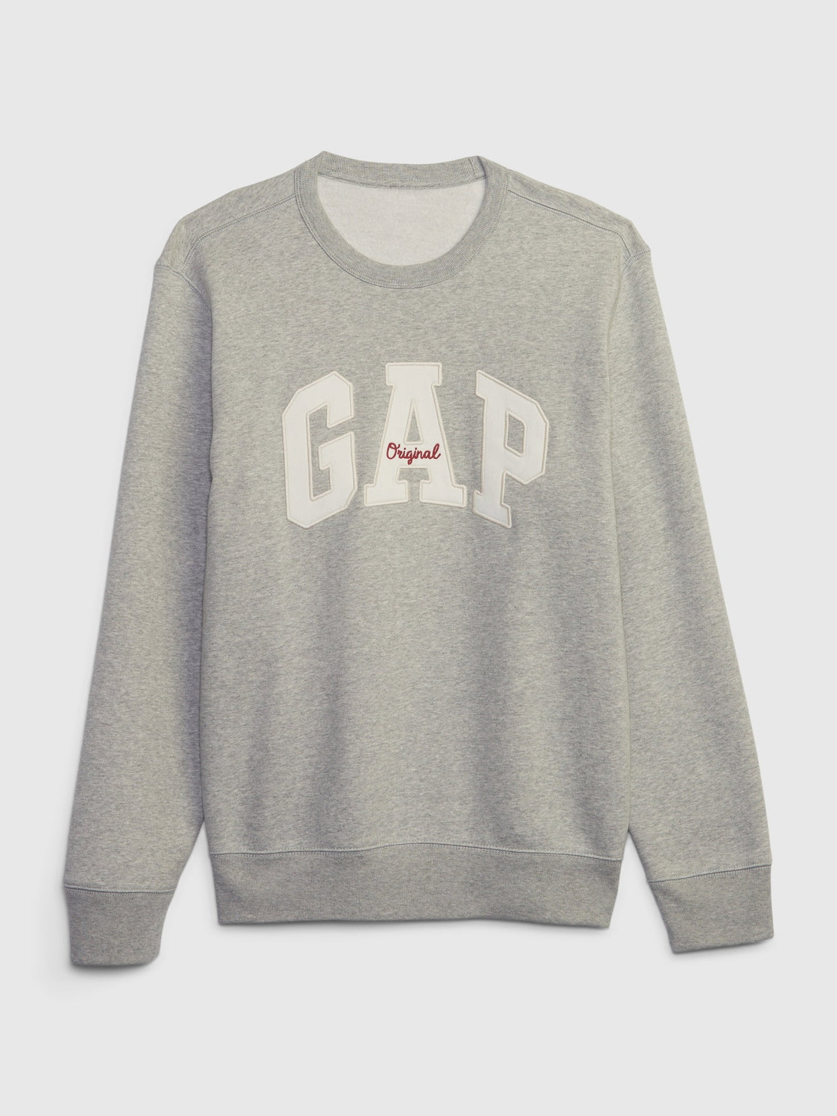Koyu Gri Gap Logo Bisiklet Yaka Sweatshirt