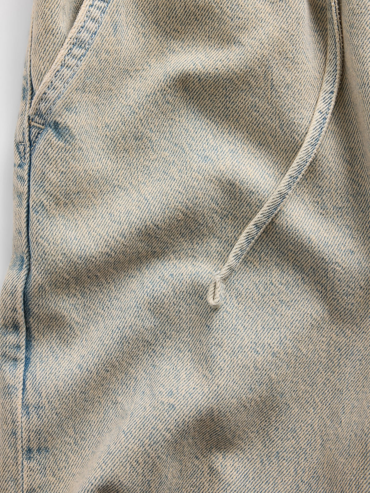 Açık Mavi Low Rise '90s Loose Easy Crop Jean Pantolon