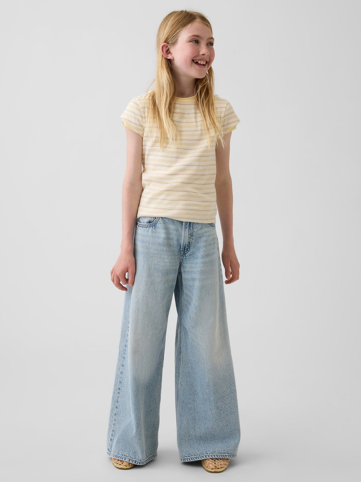 Açık Mavi Low Rise Baggy Jean Pantolon