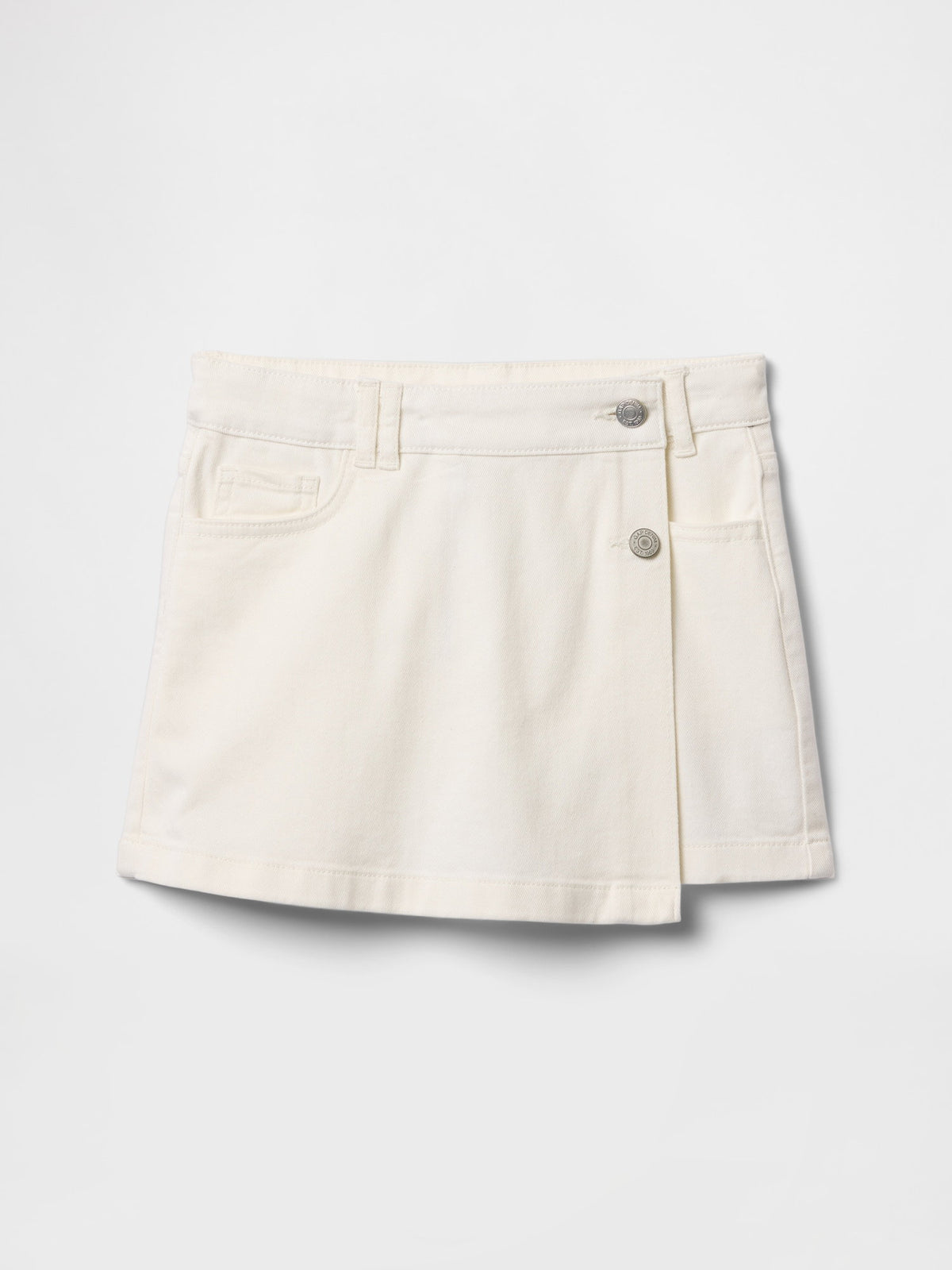 Kırık Beyaz Denim Şort Etek