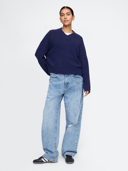 Açık Mavi Baggy Jean Pantolon