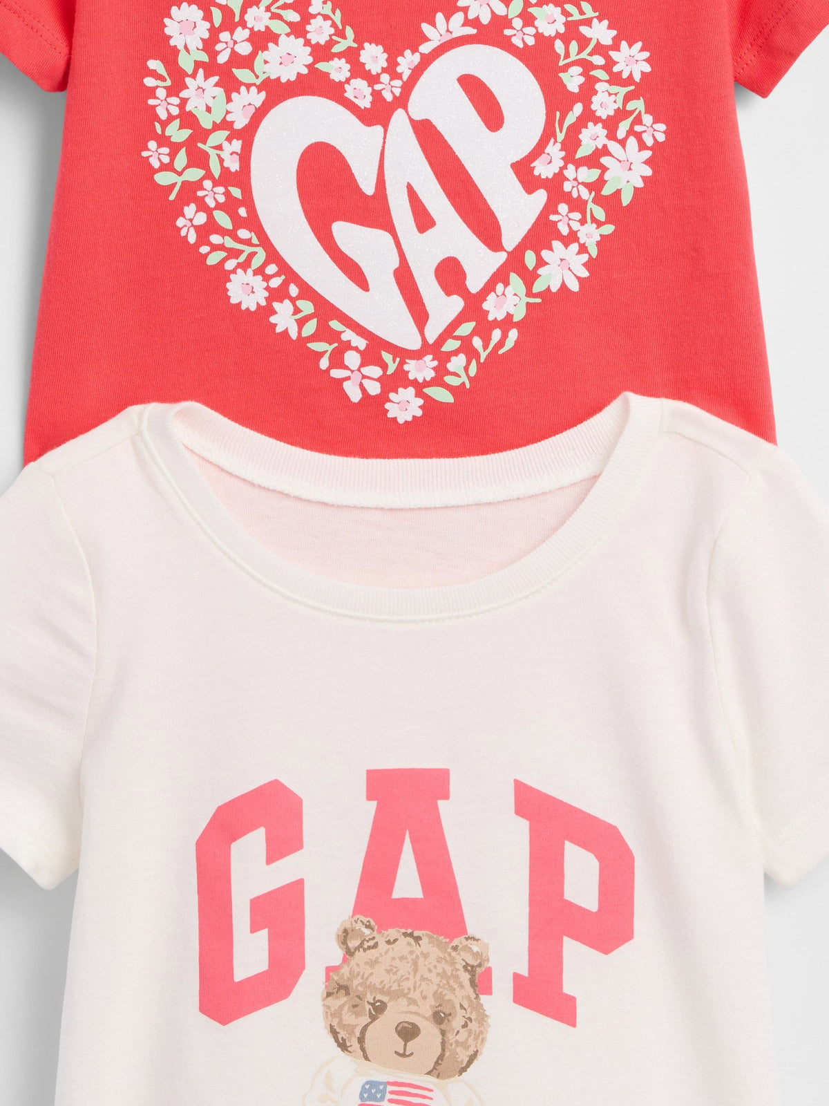 Beyaz Grafik Baskılı T-shirt (2’li)