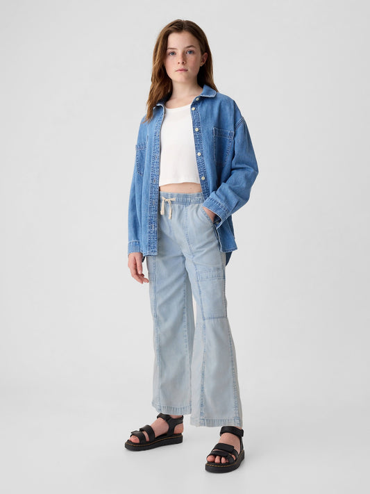 Mavi High Rise Pull-on Denim Kargo Jean Pantolon
