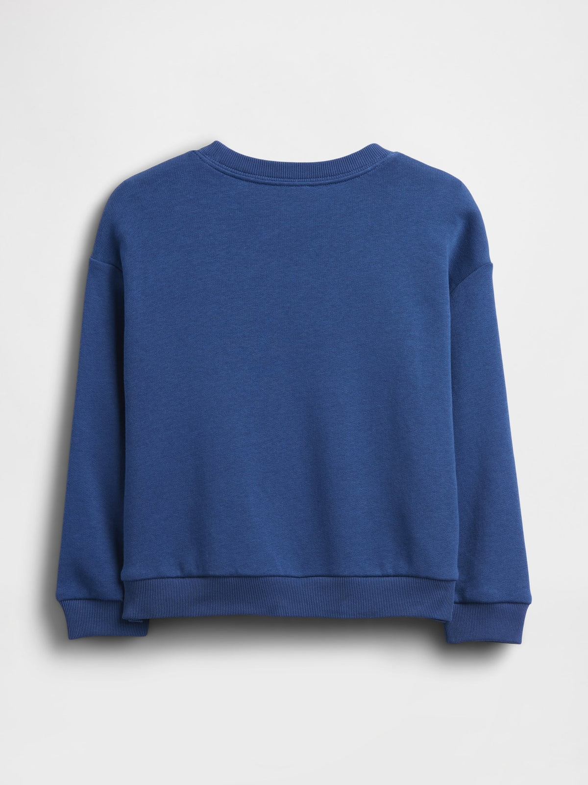 Koyu Mavi Relaxed Fransız Havlu Kumaş Grafik Baskılı Sweatshirt