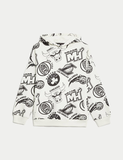 Nba Temalı Kapüşonlu Sweatshirt (6-16 Yaş)
