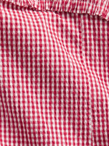 Kırmızı Drop-waist Elbise