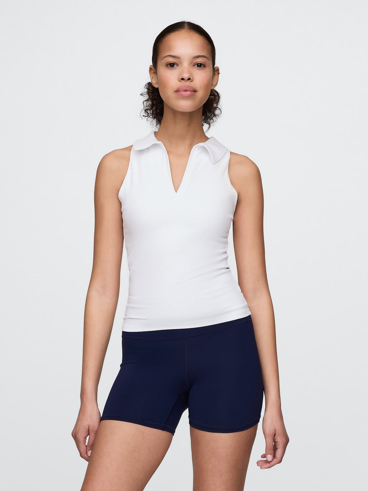 Beyaz Gapfit Power Polo Yaka T-shirt