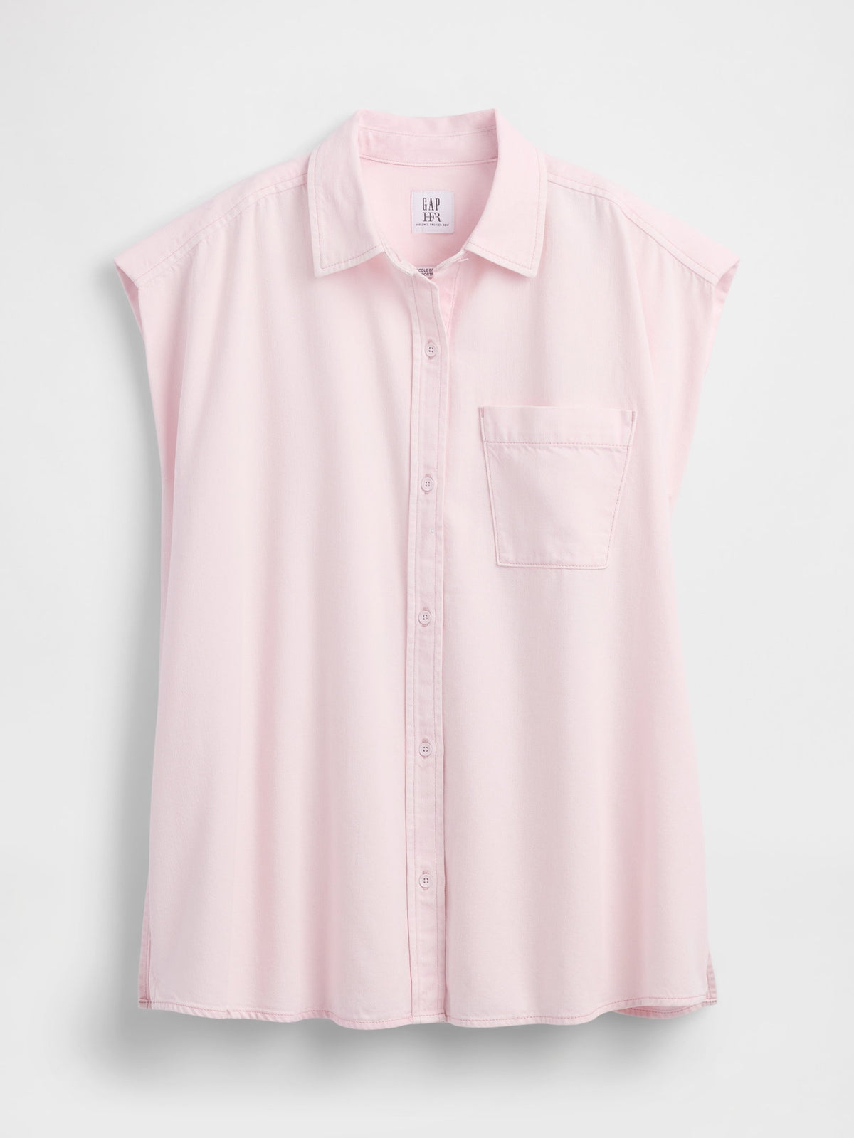 Açık Pembe Gap × Hfr Ultrasoft Denim Wide-shoulder Gömlek By Nicole Benefield Portfolio