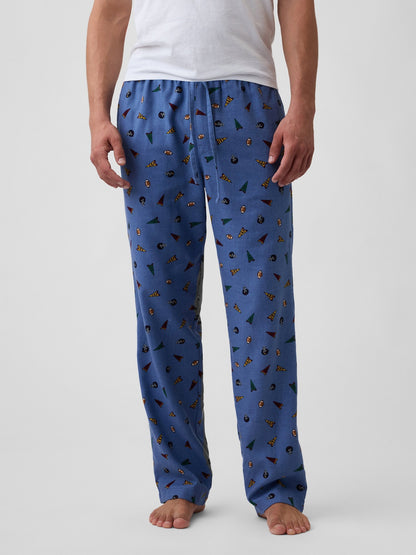 Mavi Relaxed Flannel Pijama Altı