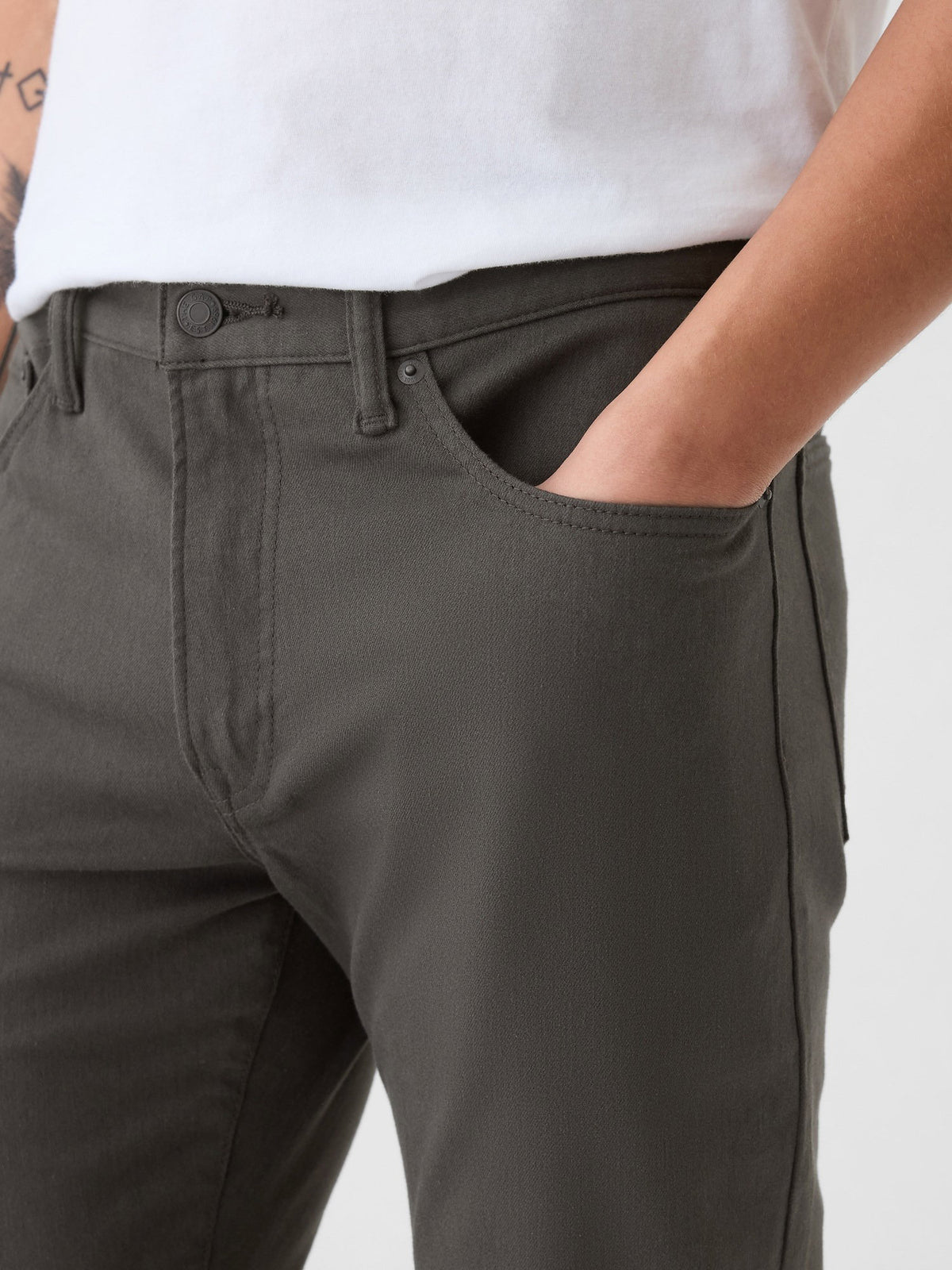 Gri Straight Fit City Jean Pantolon