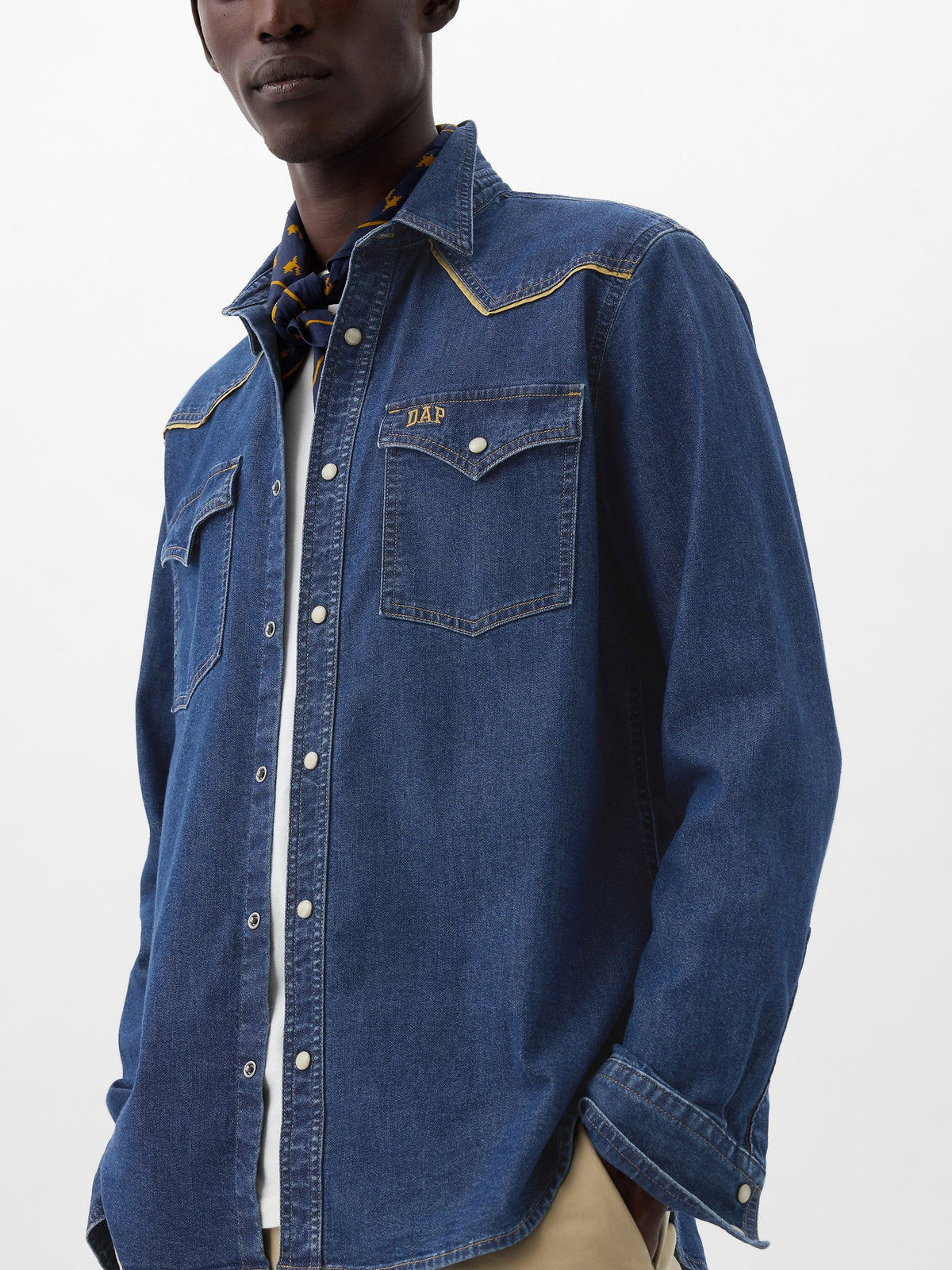 Koyu Mavi Dap × Gap Denim Western Gömlek