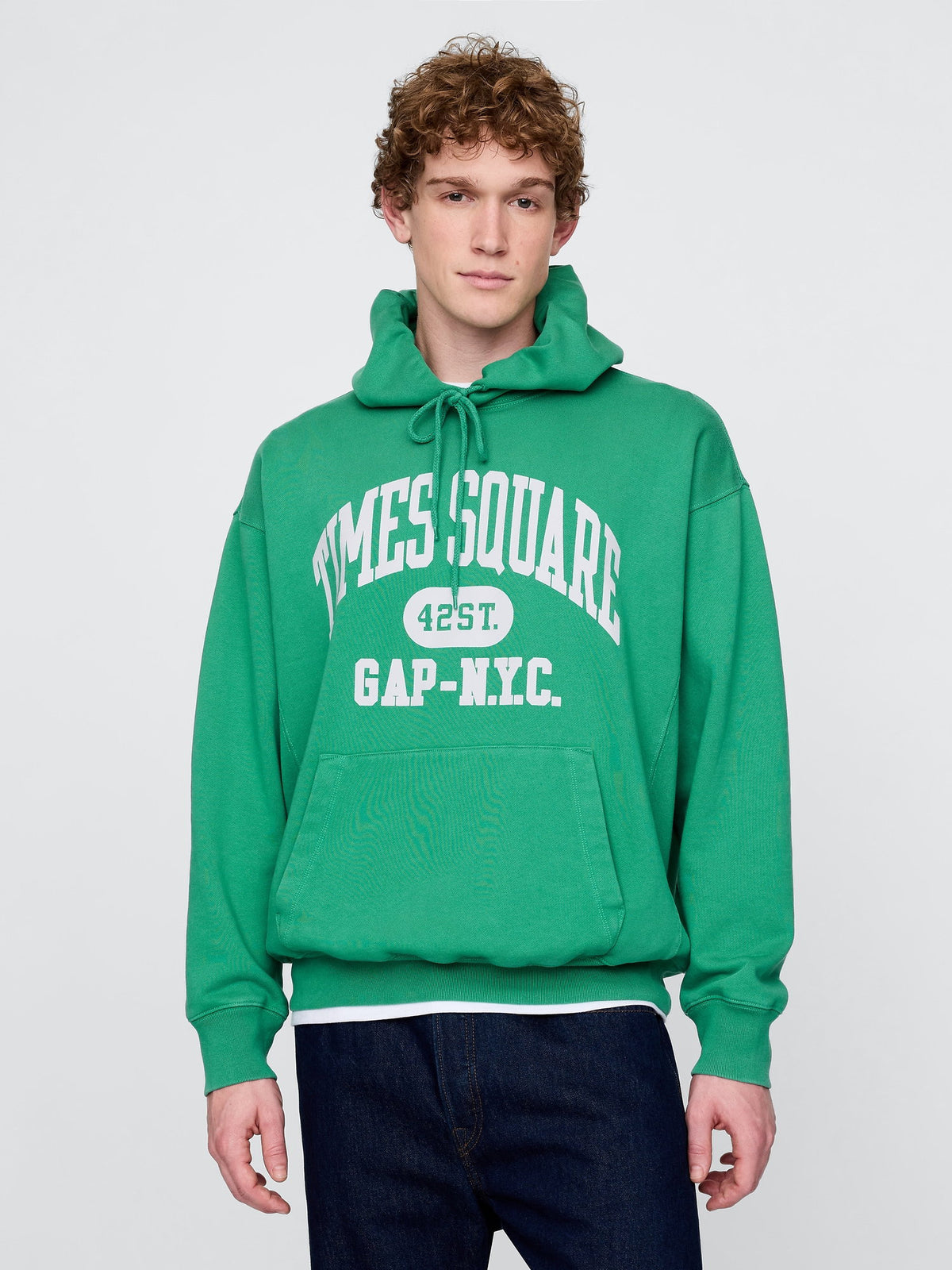 Yeşil Gap Logo Nyc Kapüşonlu Sweatshirt