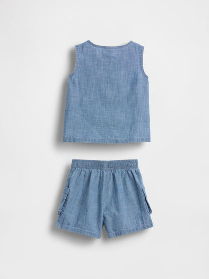 Mavi Pocket Denim Outfit Set