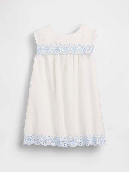 Beyaz Eyelet Sailor Elbise