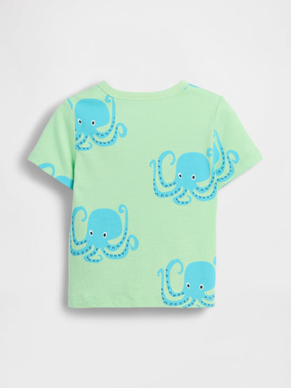 Ekru Grafik Logo T-shirt