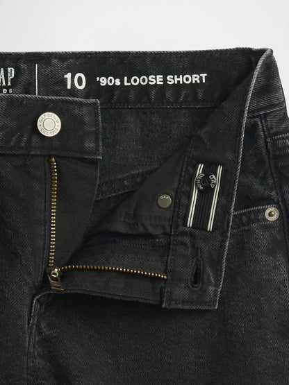 Siyah Ultrasoft '90s Loose Denim Şort