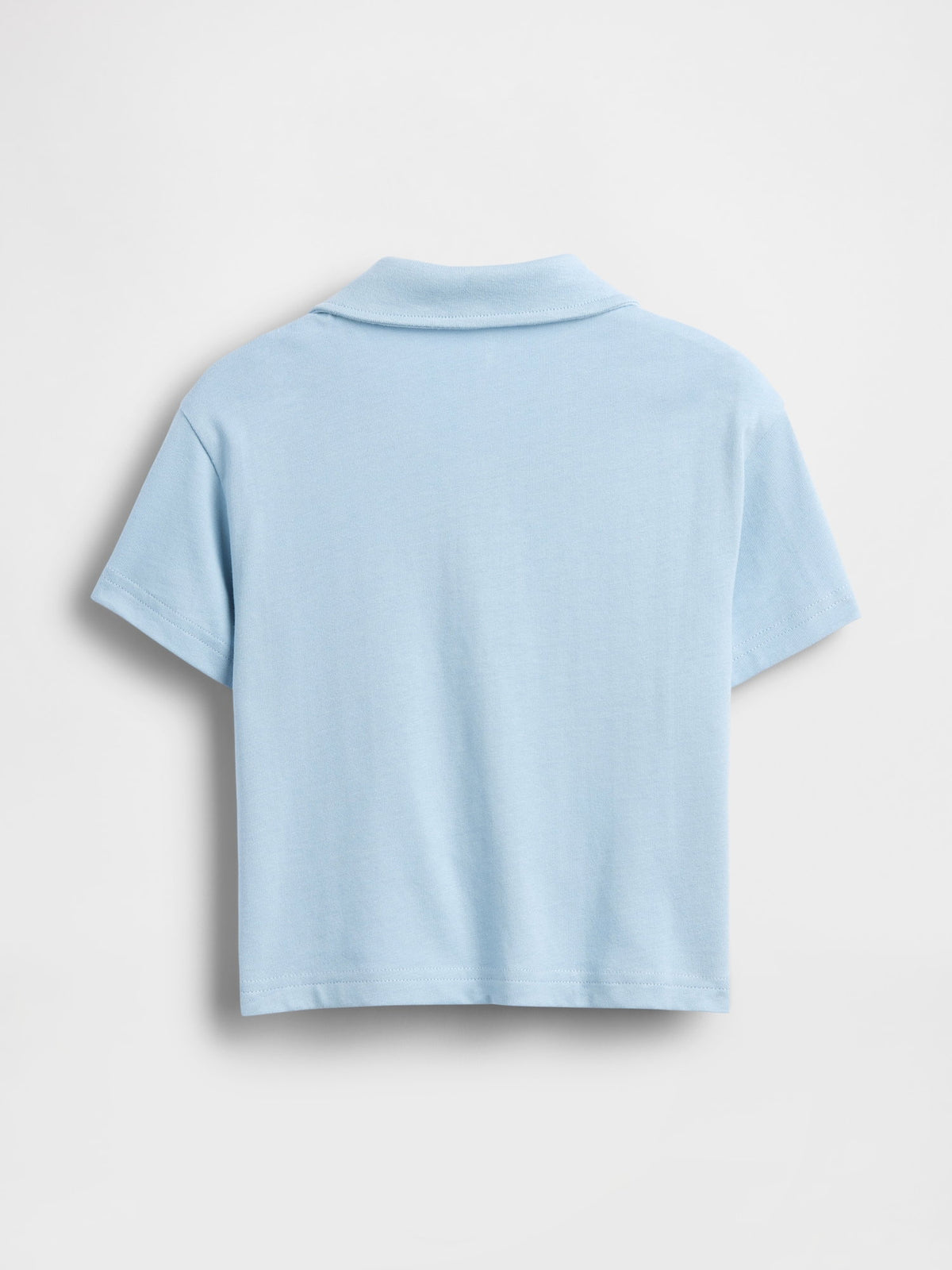 Açık Mavi Boxy Polo T-shirt